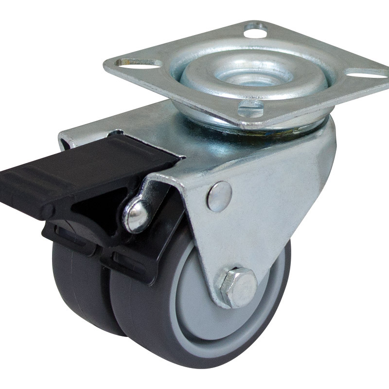 50mm Swivel Twin Wheel Utility Castor (S2718B) Richmond Wheel & Castor Co