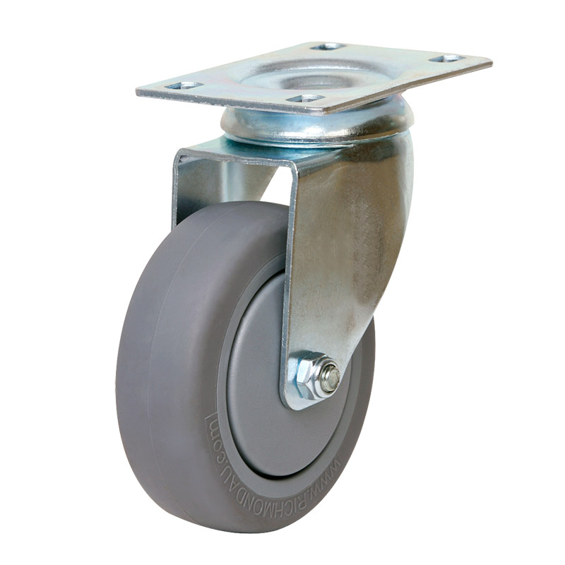 100mm Inst Rubber Wheel 80kg Capacity Castor (S4425) Richmond Wheel