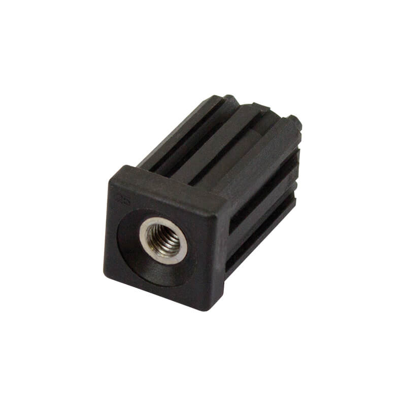 25mm Square M8 Threaded Tube End Stainless Steel (TIR25SQM08SS