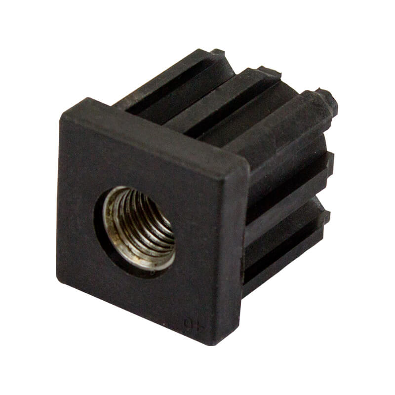 40mm Square M16 Threaded Tube End Stainless Steel (TIR40SQM16SS