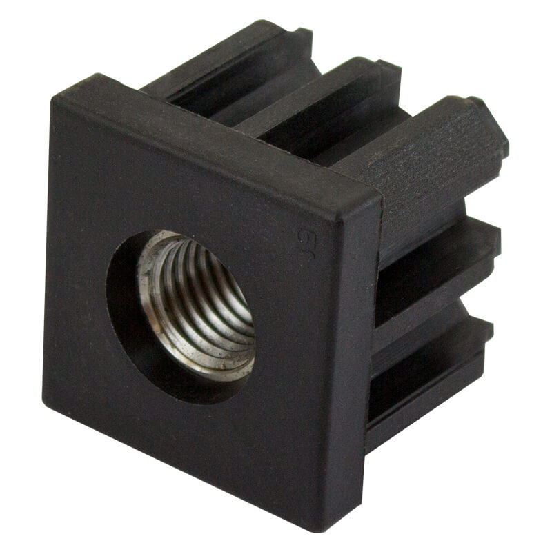 51mm Square M20 Threaded Tube End Stainless Steel (TIR51SQM20SS