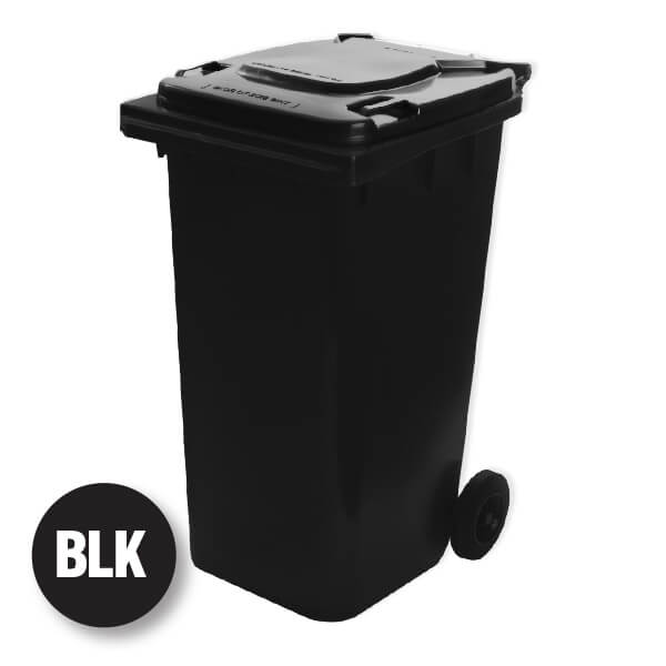 120L Capacity Black Wheelie Bin (WGR009) Richmond Wheel & Castor Co
