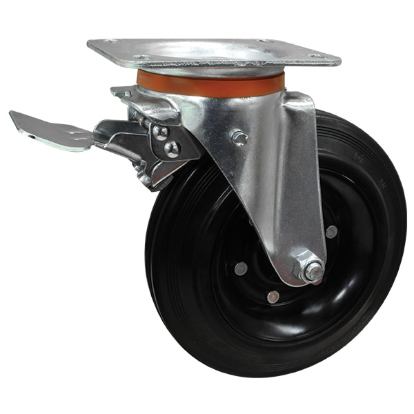 Replacement Brake Castor for 660 & 1100L Wheelie Bins (S8064B) Richmond Wheel & Castor Co