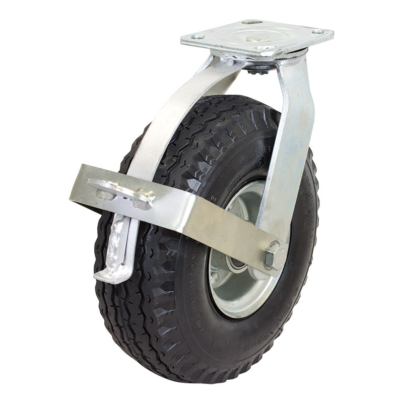 250mm Pneumatic Wheel 180kg Capacity Castor with Brake (S1067B