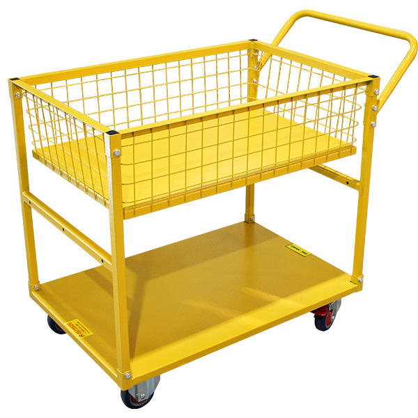 2 Tier 900 x 600mm Stock Picking Trolley with Mesh Top (PFR134