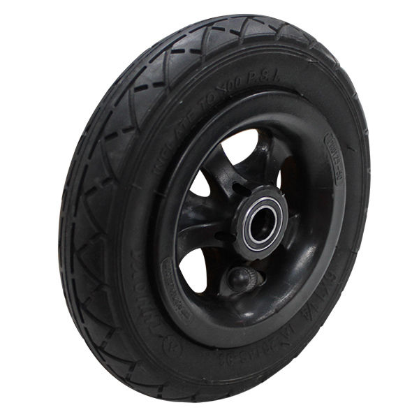 150mm Nylon Centred Pneumatic Wheel 1/2" Axle Diameter (PN612550BB