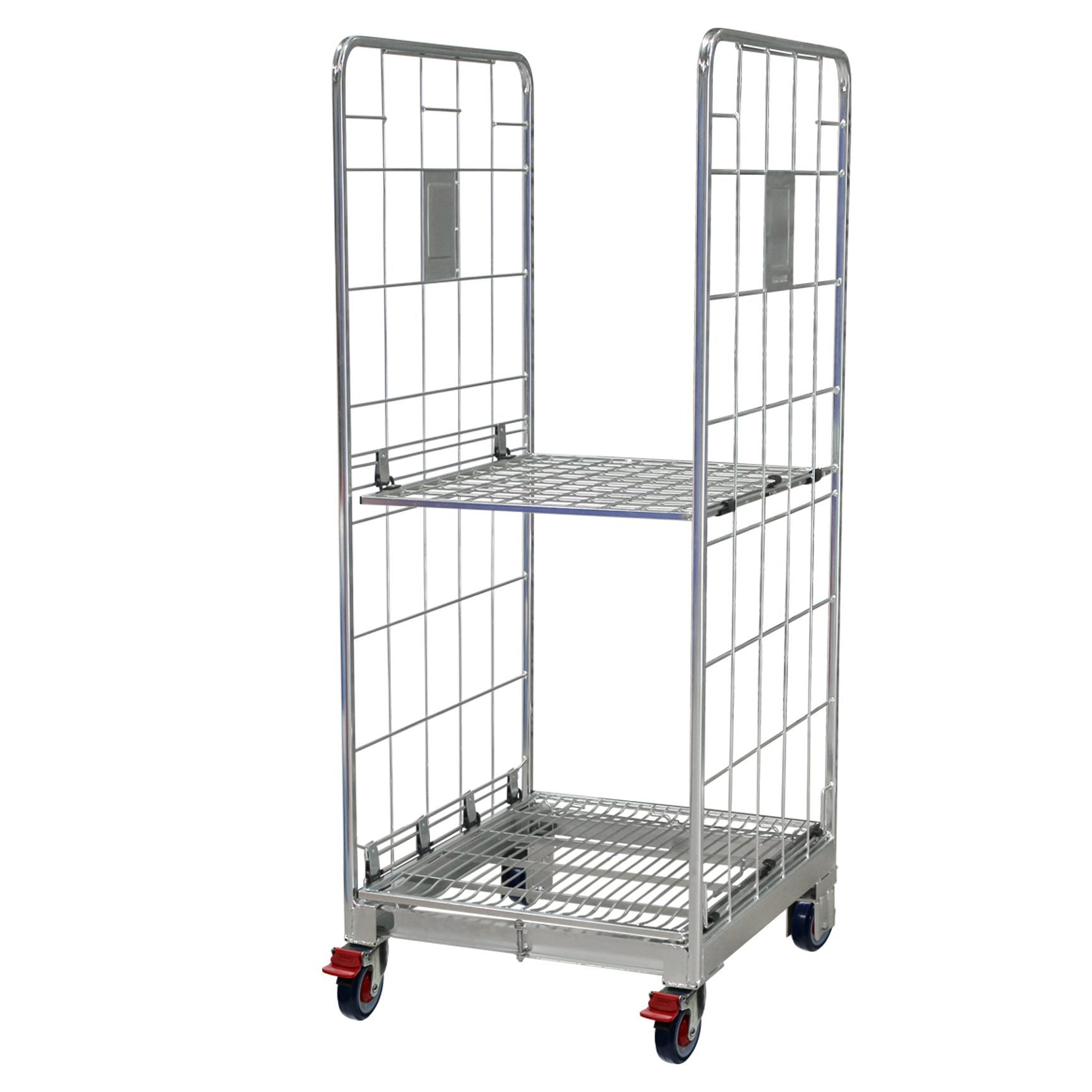 2 Sided Foldable Roll Cage With Fixed Shelf (RCR221) Richmond Wheel