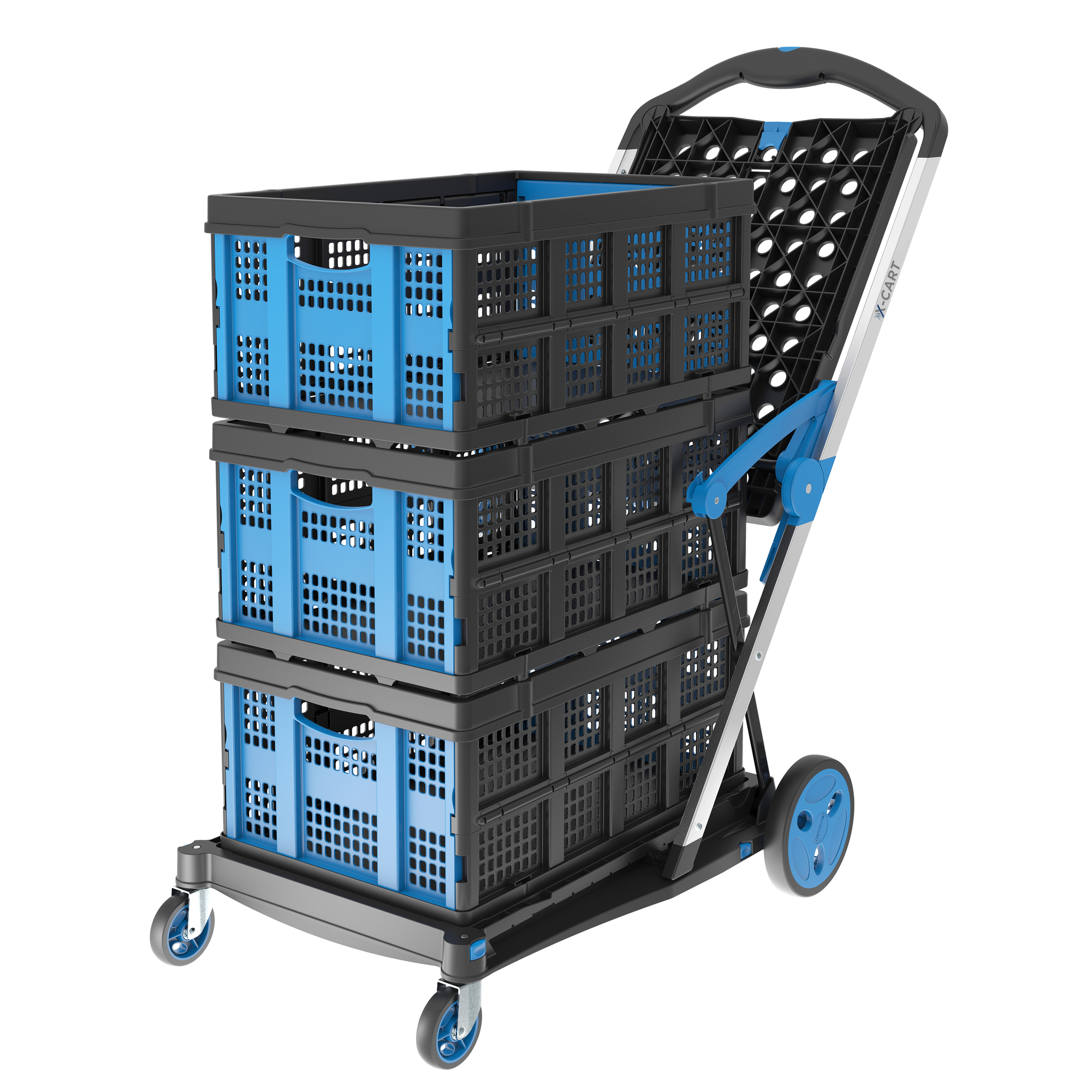 Chariot Shopping Trolley 88x35x26cm textile Oxford tube acier Available in 3 Colours 