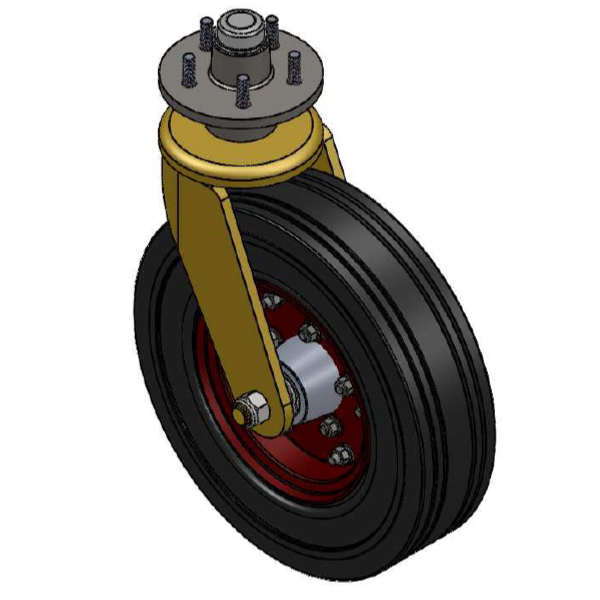 Agricultural Castor with Solid Pneumatic Wheel (S1672) Richmond Wheel