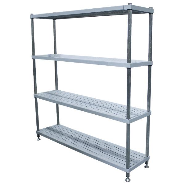 4 Tier Stainless Steel Coolroom Shelving 1500mm (W) x 380mm (D) x