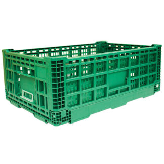 Strong Folding Collapsible Plastic Storage Crates Boxes Stack able Basket 32 lit 