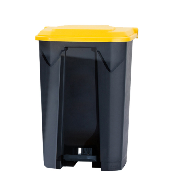 50L Pedal Bin Yellow Lid (PBS050YEL) Richmond Wheel & Castor Co