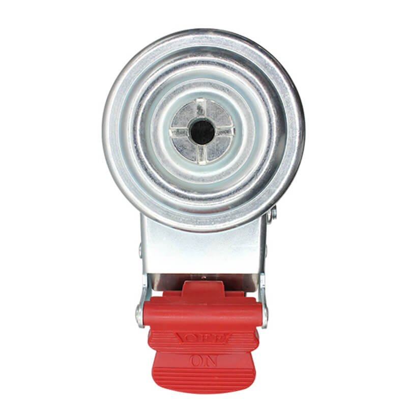 100mm Nylon Wheel, 200kg Capacity, Bolt Hole Swivel Brake Castor (S4222B) - Image 5