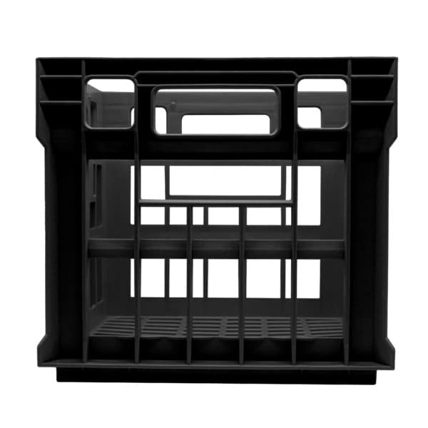 Australian Made Black Stackable Milk Crate