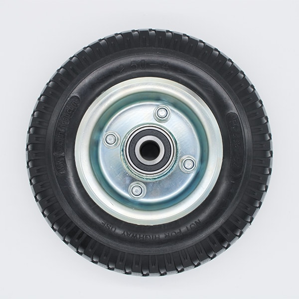 Side view of a 215mm Puncture Proof Wheel with a 5/8 inch Axle Diameter