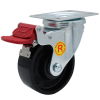100mm Cast Iron Wheel, 200kg Capacity Swivel Brake Castor (S4052B)