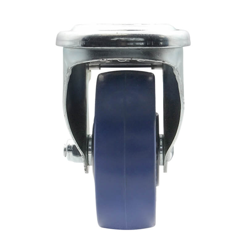 100mm Rebound Rubber Wheel, 150kg Capacity, Bolt Hole Swivel Castor (S4214) - Image 5