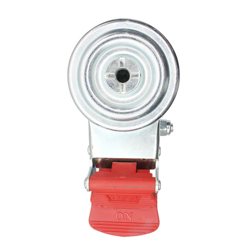 100mm Rebound Rubber Wheel, 150kg Capacity, Bolt Hole Swivel Brake Castor (S4214B) - Image 5