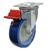 125mm Rebound Polyurethane Wheel, 200kg Capacity Swivel Brake Castor (S5054B)