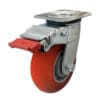 150mm Donut Profile Polyurethane Tyred Aluminium Centred Castor 200kg Capacity (S6626SLB)