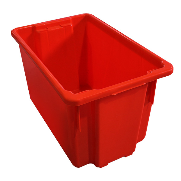 Heavy-Duty Stack and Nest Containers - 24 x 15 x 8, Red S-19473R