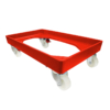 Crate Skate Tub Dollie with 100mm Nylon Castors - Red