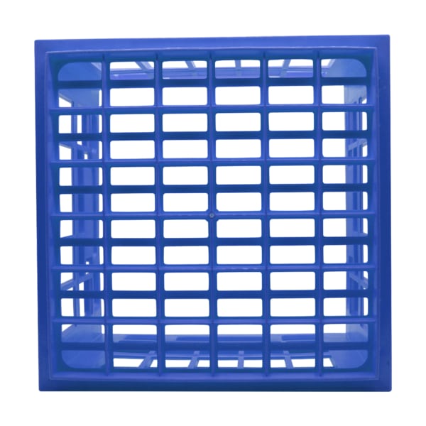 Stackable Blue Milk Crate Birdseye