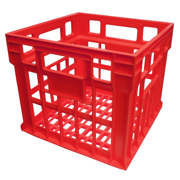 Australian made Stackable Red Milk Crate