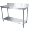 Stainless Steel Flat Bench with Splashback – Grade 304 | 1500 x 600 x 900mm (BEN004)