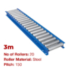 290mm Wide Gravity Conveyor with Steel Rollers - 3m Long (CGR079)
