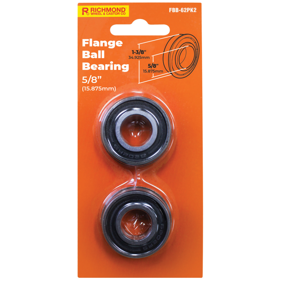 Flange Ball Bearing 13/8" O.D X 5/8" I.D. (FBB62PK2) Richmond