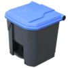 30L Pedal Bin - Blue Lid (PBS030BLU)