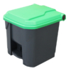 30L Pedal Bin - Green Lid (PBS030GRN)