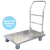 820 x 515mm Grade 304 Stainless Platform Trolley (PFR028)