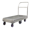 Wide 6 Wheel Stock Platform Trolley Single Handle | PGR200