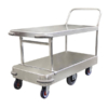 Wide 6 Wheel Stock Trolley Twin Platform Single Handle | PGR201