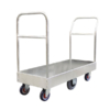 Narrow 6 Wheel Stock Platform Trolley Twin Handle | PGR400