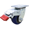 100mm Rebound Rubber Wheel 250kg Capacity Castor (S4370SLB)