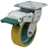 125mm Polyurethane Tyred Cast Iron Centred Wheel 330kg Capacity Castor (S5548D)