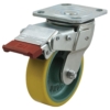 125mm Polyurethane Tyred Cast Iron Centred Wheel 330kg Capacity Castor (S5548SLB)