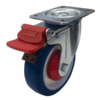 125mm Rebound Rubber Wheel 150kg Capacity Castor (S5604B)