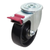150mm Nylon Wheel, 300kg Capacity, Bolt Hole Swivel Brake Castor (S6224B)