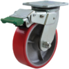 150mm Polyurethane Tyred Cast Iron Centred Wheel 250Kg Capacity Castor (S6655D)