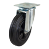 200mm Rubber Tyred Nylon Centred Wheel, 200kg Capacity Swivel Castor (S8046)