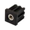 38mm Square M12 Threaded Tube End Mild Steel (TIR38SQM12)
