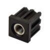 38mm Square M16 Threaded Tube End Mild Steel (TIR38SQM16)