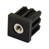 40mm Square M10 Threaded Tube End Mild Steel (TIR40SQM10)