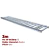 600mm Wide Stainless Steel Gravity Conveyor with Nylon Rollers - 3m Long (CGR052)