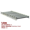 600mm Wide Stainless Steel Gravity Conveyor with Steel Rollers - 1.5m Long (CGR064)