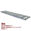 600mm Wide Stainless Steel Gravity Conveyor with Steel Rollers - 3m Long (CGR066)